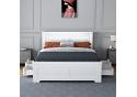 4ft6 Double Connor 4 drawer white painted solid wood bed frame 2